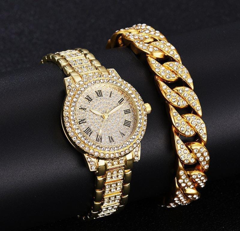 Women`s Diamond Artificial Set _Roman touch Gold