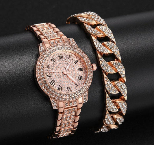 Women`s Diamond Artificial Set _Roman touch rose gold