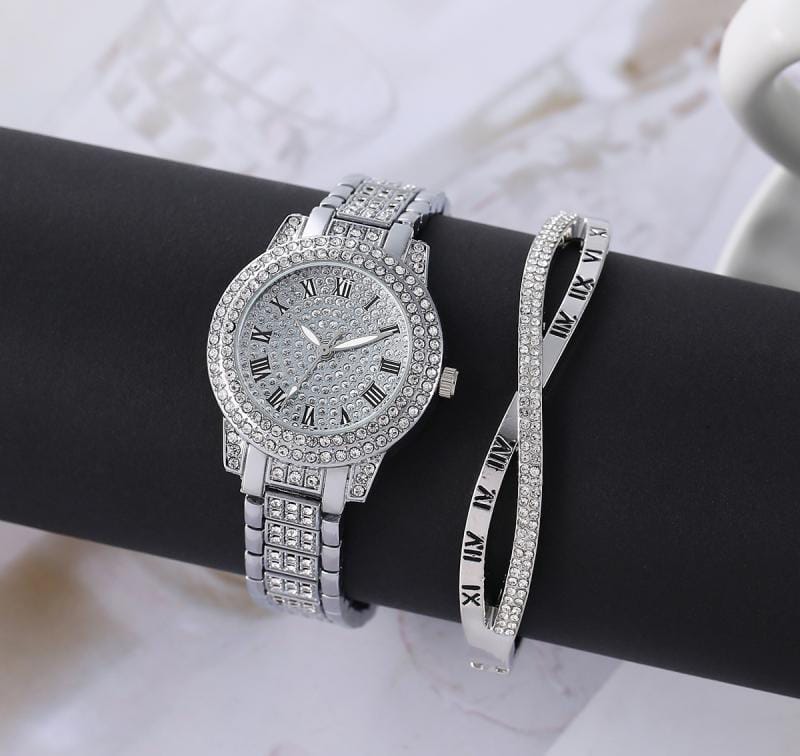 Women`s Diamond Artificial Set _Roman touch Silver