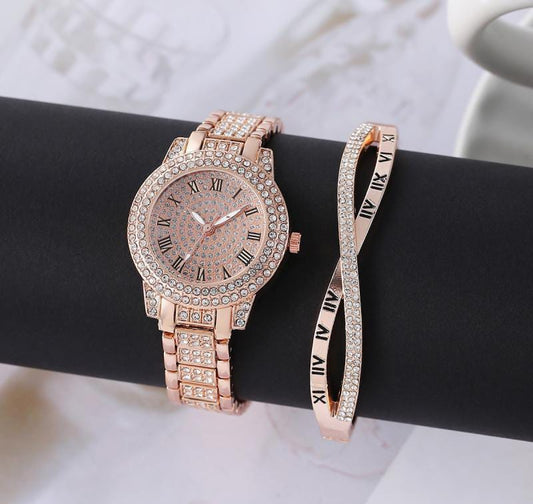 Women`s Diamond Artificial Set _Roman touch Rose Gold